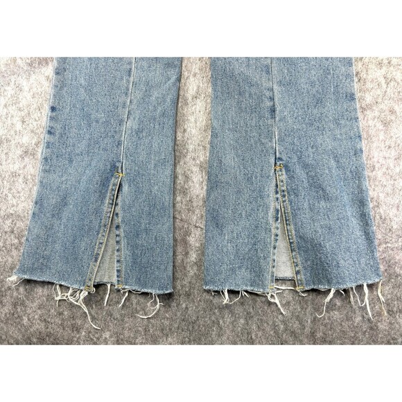 NWT Versona Jeans Size 6 Bell Bottom Flare Distressed Modern Raw Hem Retro - Picture 4 of 8